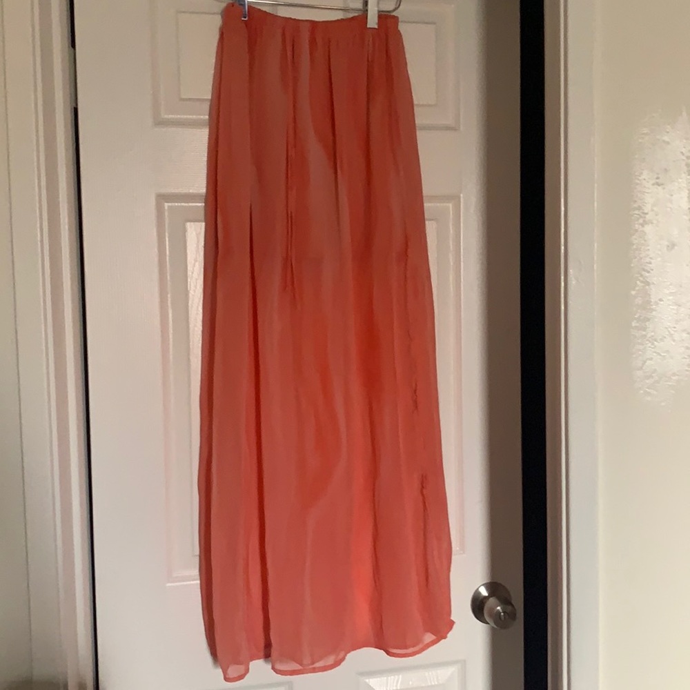 Orange/peach skirt